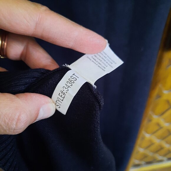 Moral Fiber Criss-Cross Tunic Knit Sweater Dress - Black, Size XS/Jr. M - Picture 9 of 13